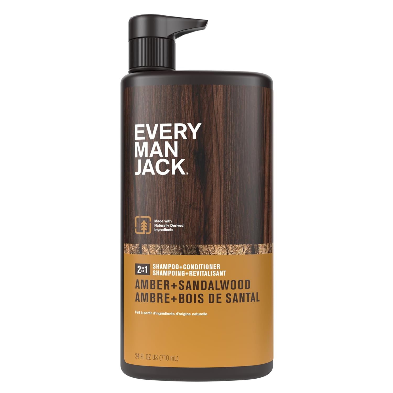 Every Man Jack 2-in-1 Daily Shampoo + Conditioner – Amber + Sandalwood